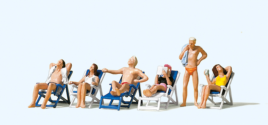 Preiser迷你小人 10431日光浴