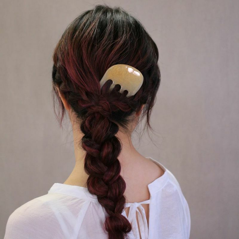 閃粉面大理紋髮梳