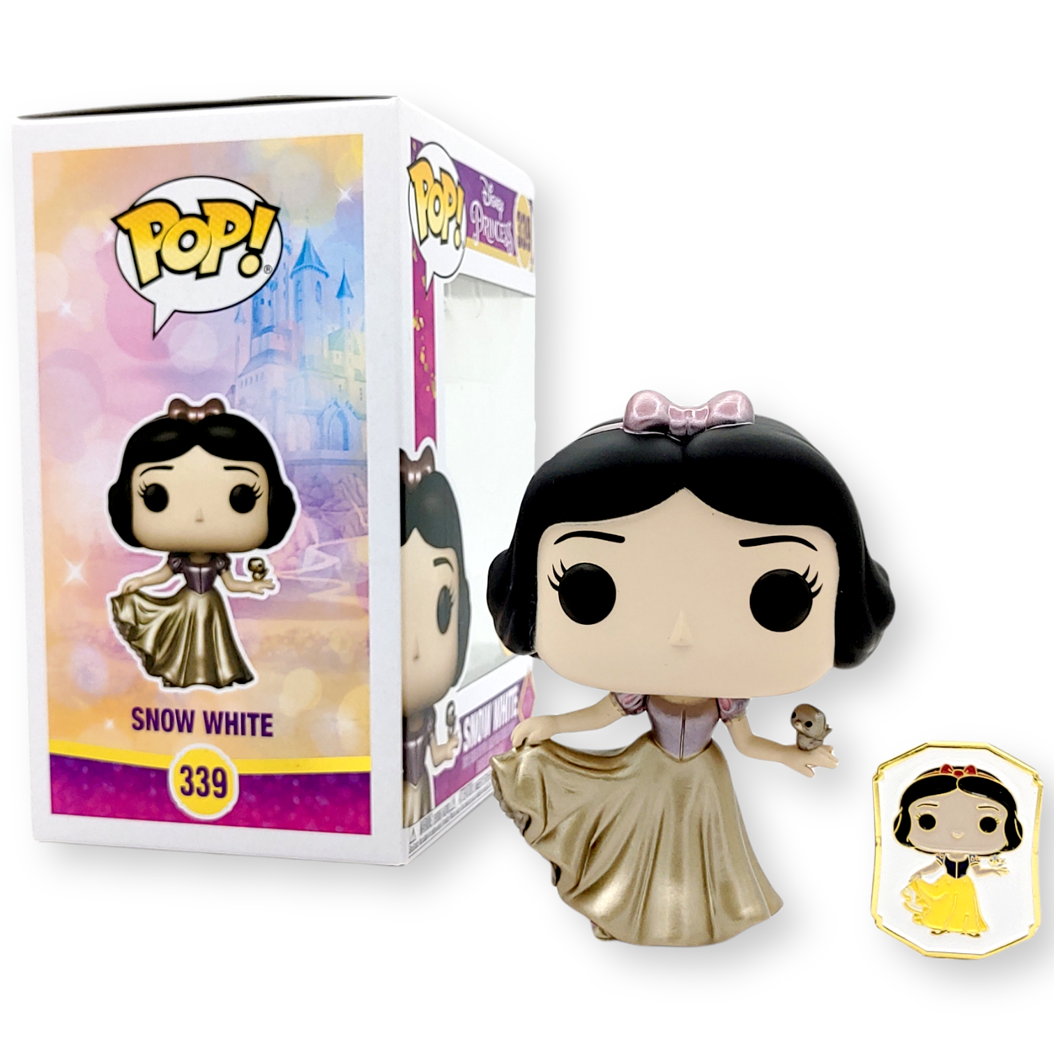 FUNKO POP終極公主<雪姑七友>白雪公主(金鑽版連襟章) -No.339