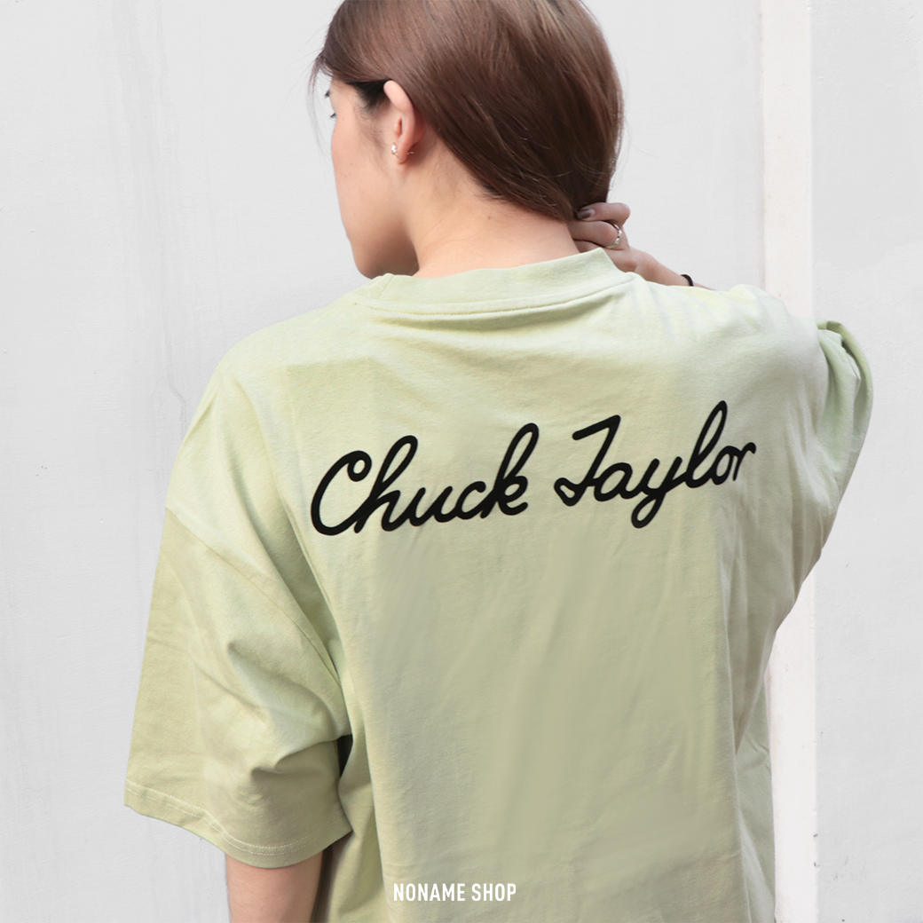 CONVERSE PATCH  刺繡 草寫 帆布鞋小標 短T  四色