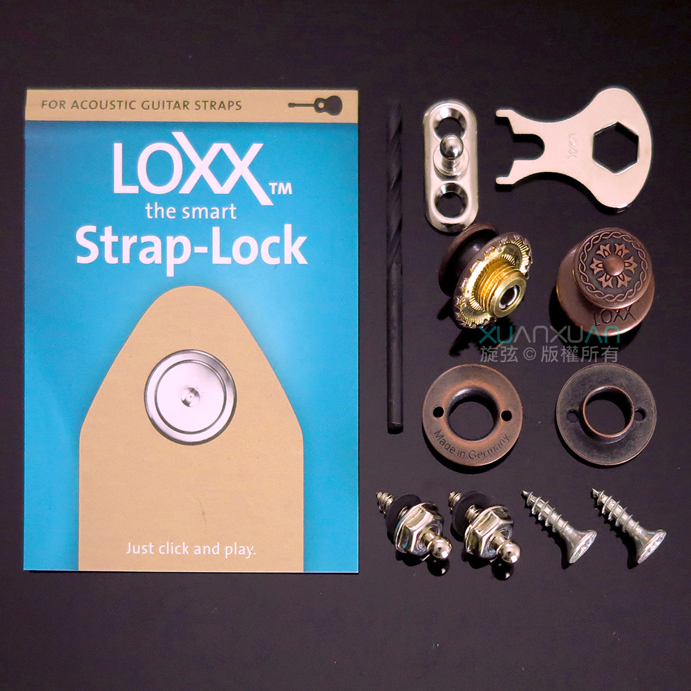 Loxx 德製安全肩帶釦-民謠/烏克-紅銅雕花  安全背帶扣 背帶釘 牢固