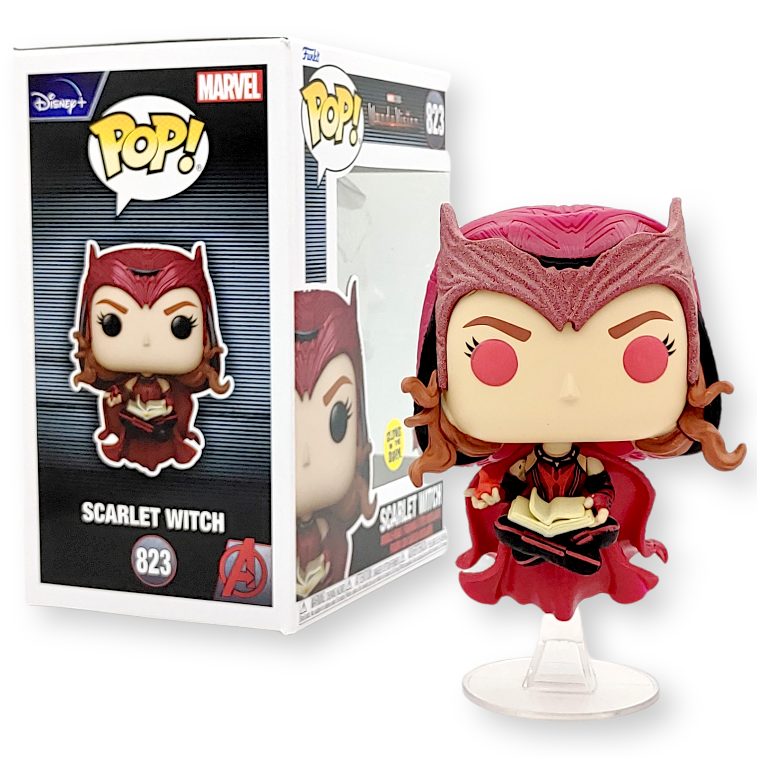 FUNKO POP<溫黛與幻視>緋紅女巫_黑暗神書(夜光版)-NO.823