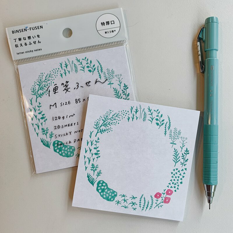 花草植物(M) 20入便利貼 便箋｜日本KING JIM