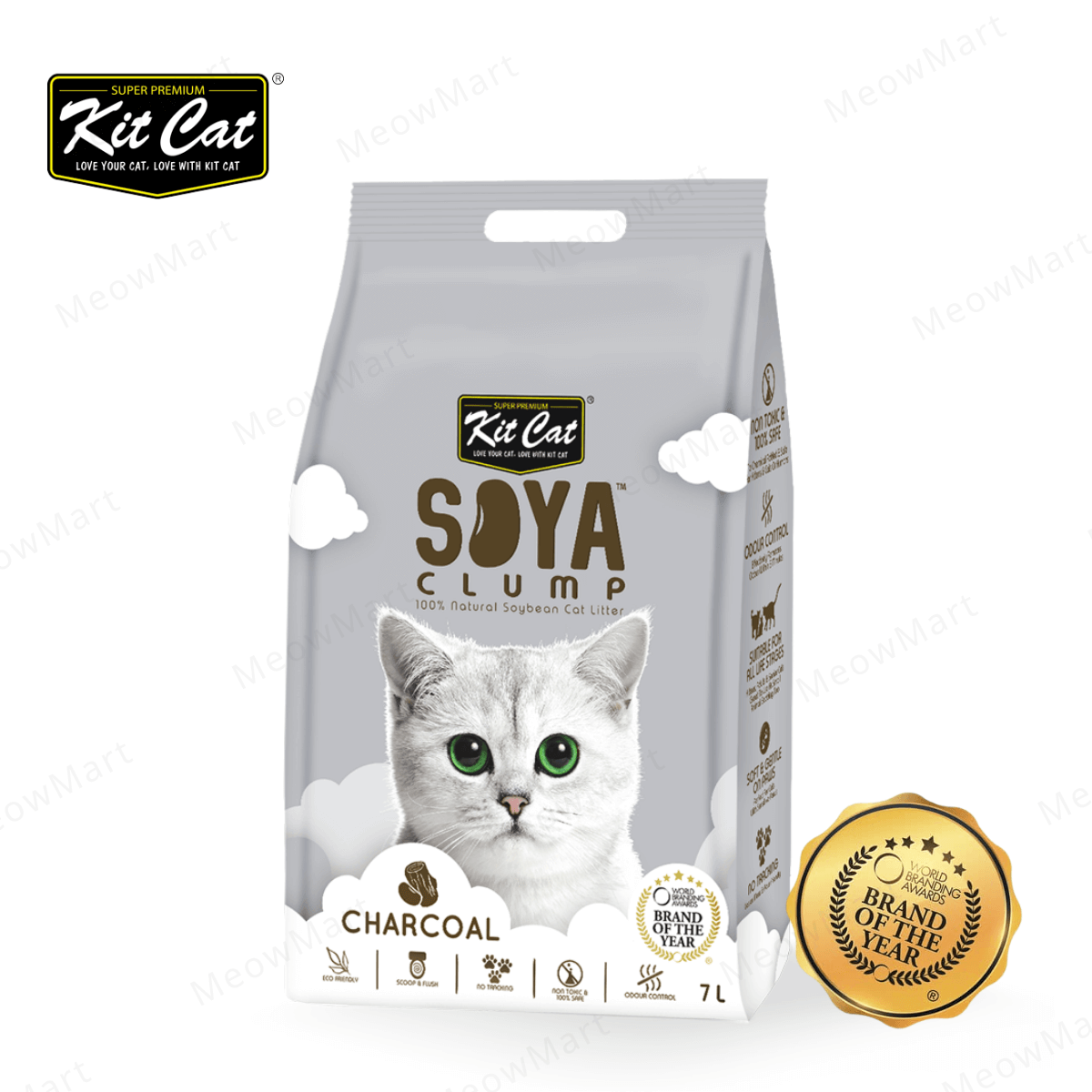 【低至78折】Kit Cat 豆腐貓砂 (竹炭) 7L