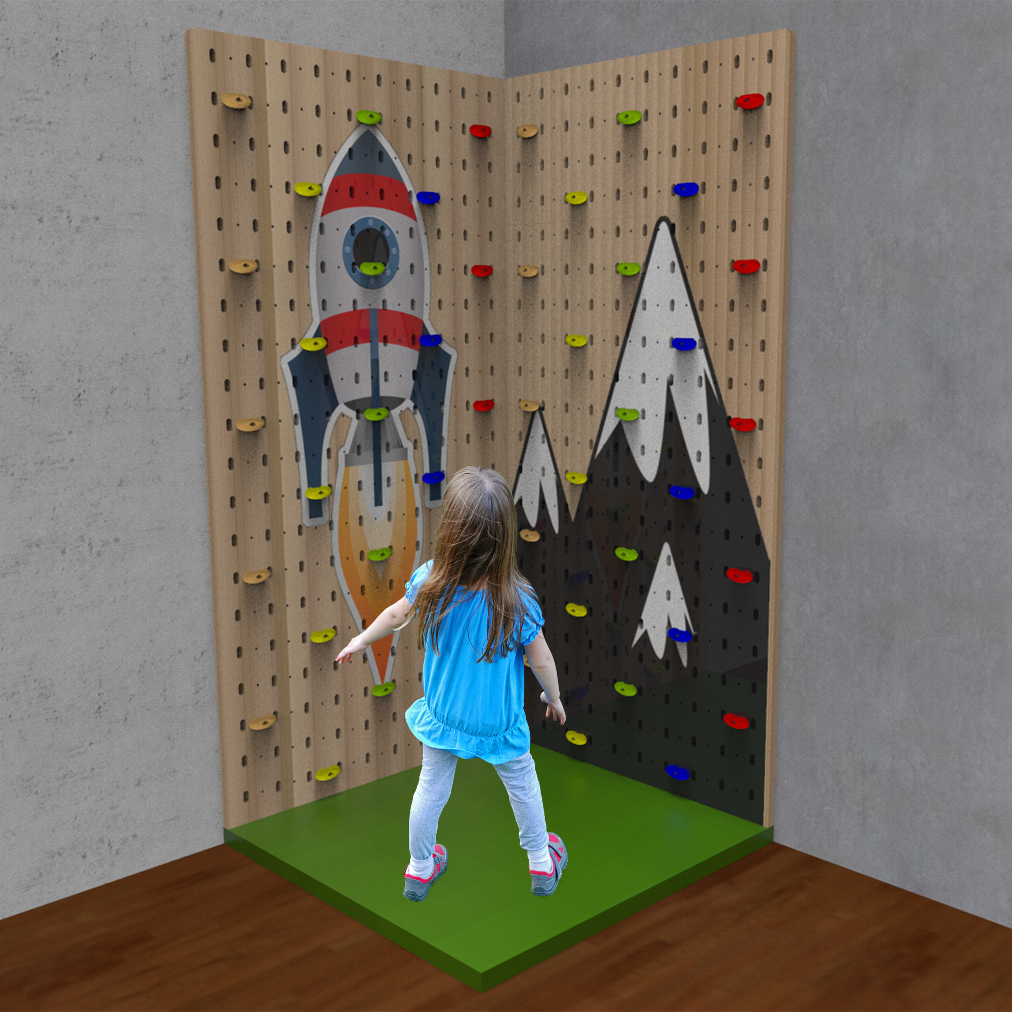Children's Rock Climbing Wall - Rocket