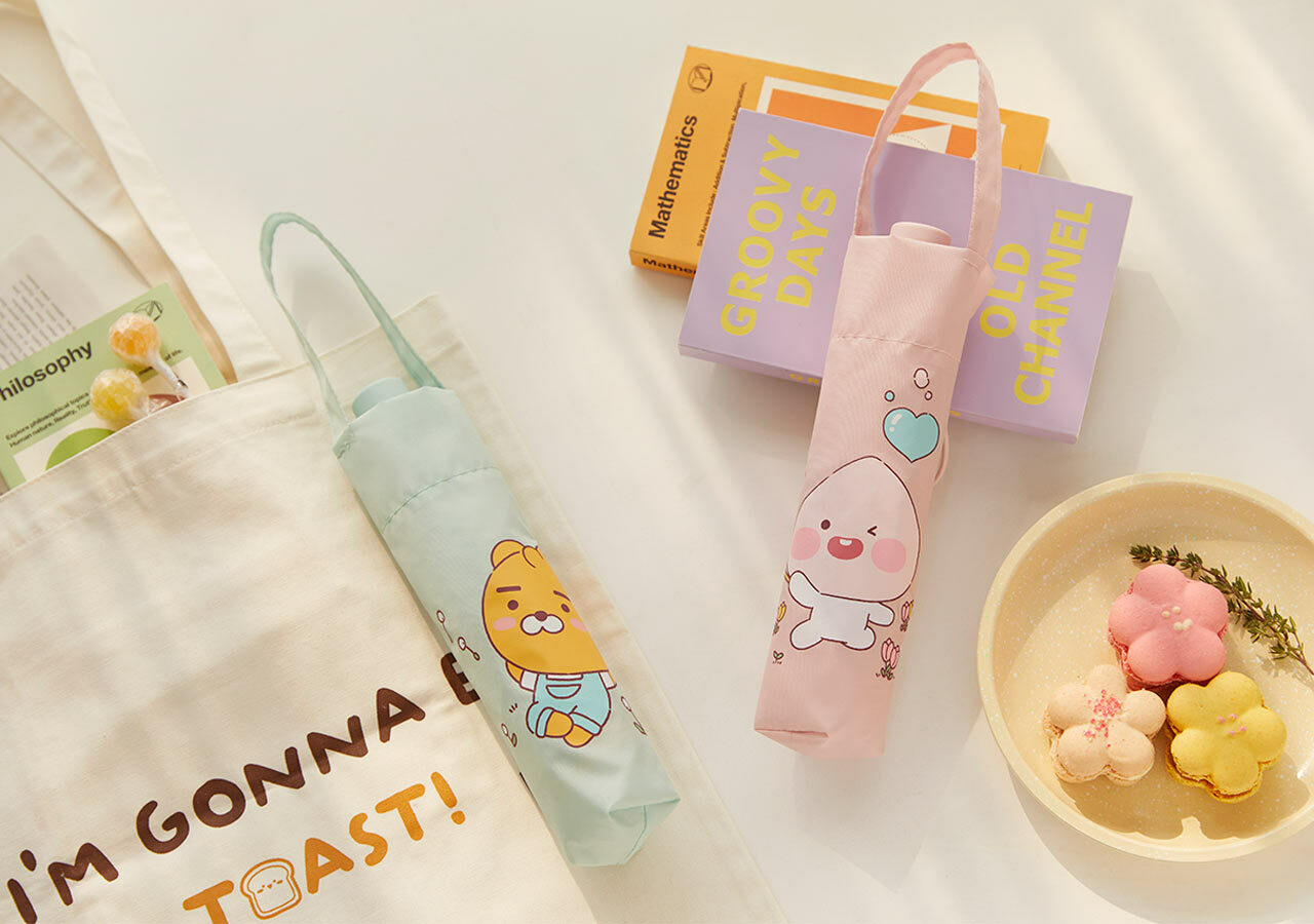 韓國直送 🇰🇷Kakao Friends 縮骨遮 Ryan+Muzi/ Apeach+Tube