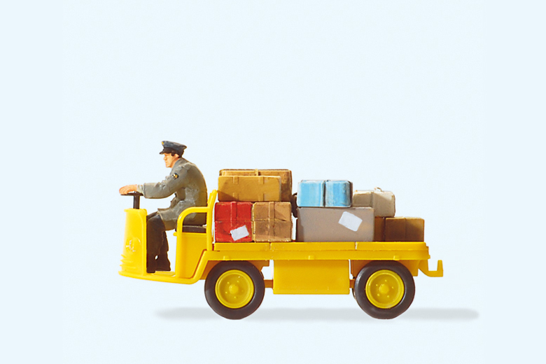 Preiser迷你小人 28146 黃色小貨車