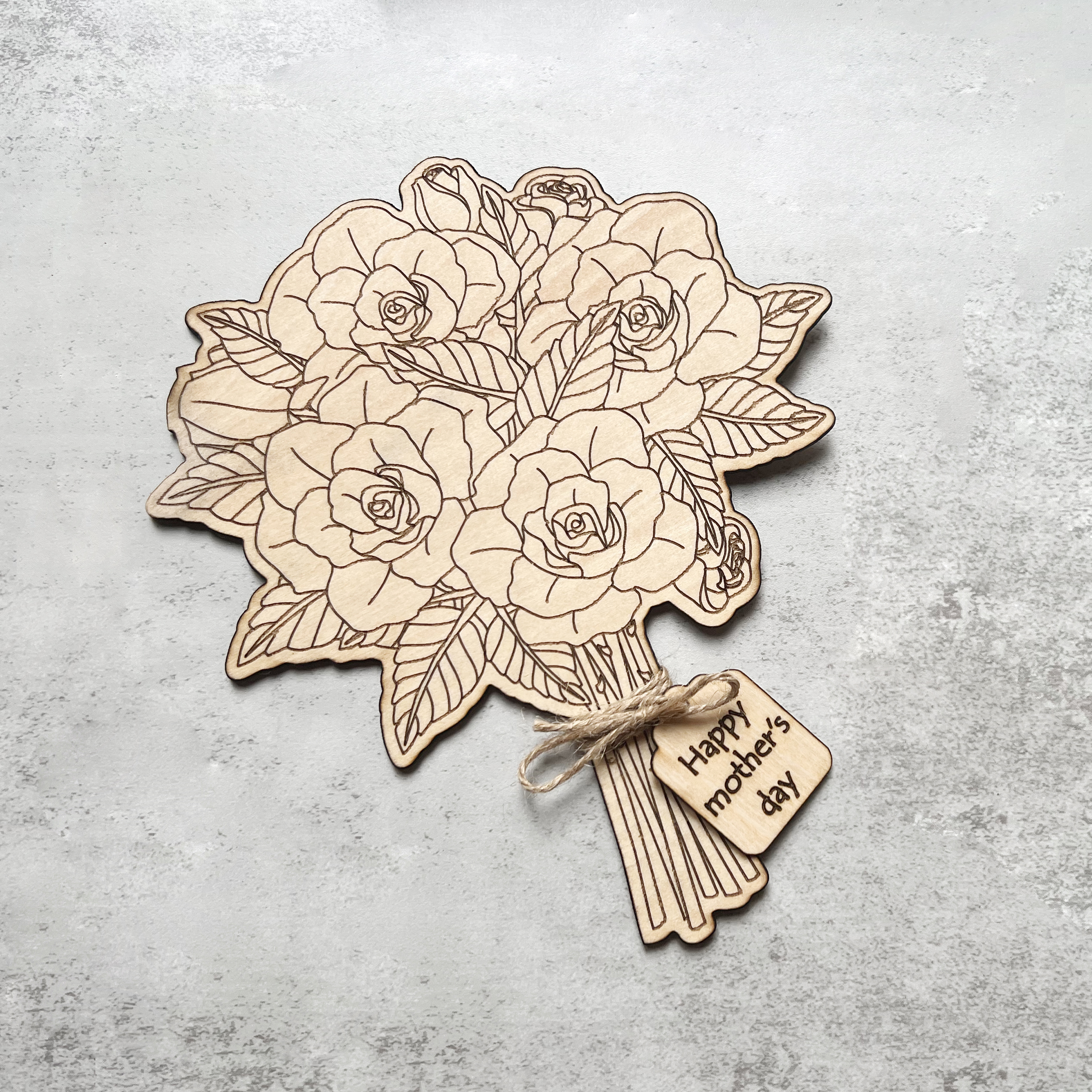 母親節花束心意木牌 | 祝君安好 Juk Gwan On Hou | 香港設計