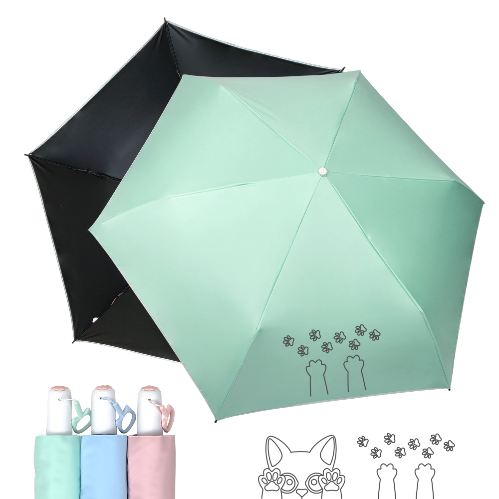 【DIY超值體驗】手繪棉布袋+貓印自動傘組合-(送12色顏料)