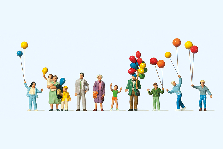 Preiser迷你小人 24659賣氣球