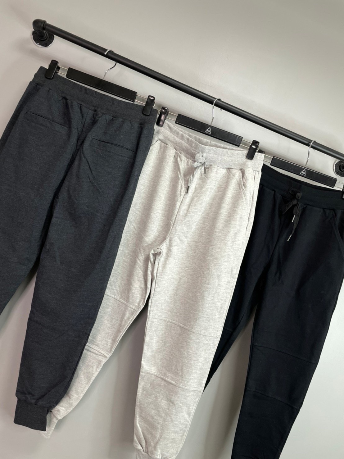 拼接 抽繩 縮口 棉長褲