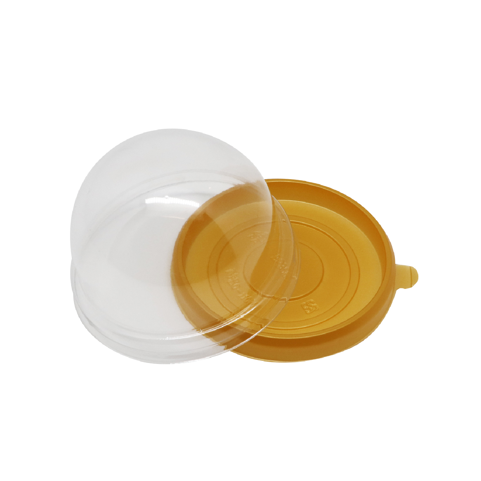 [ 包裝材料 ] 透明圓型泡殼-磨砂金 (有耳)