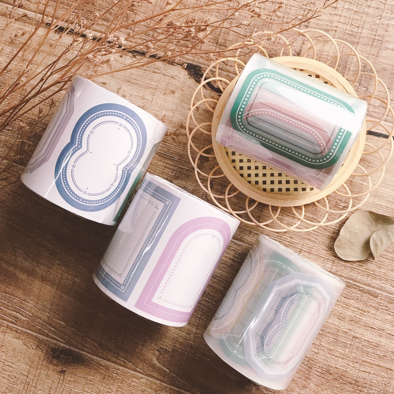 Lihaopaper｜雙層標籤(雙層刀模)紙膠帶 (51、52、53、54)