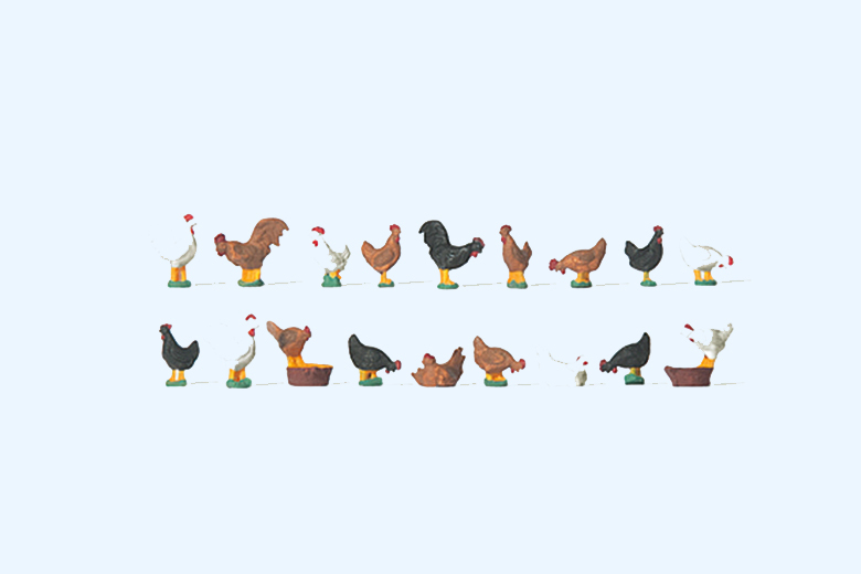 Preiser迷你動物 14168雞群