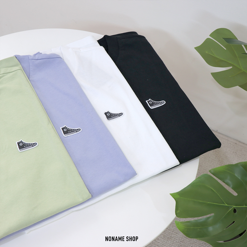 CONVERSE PATCH  刺繡 草寫 帆布鞋小標 短T  四色