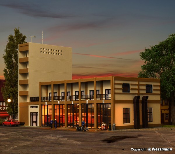 Vollmer 43759 HO scale, City fire station, five track