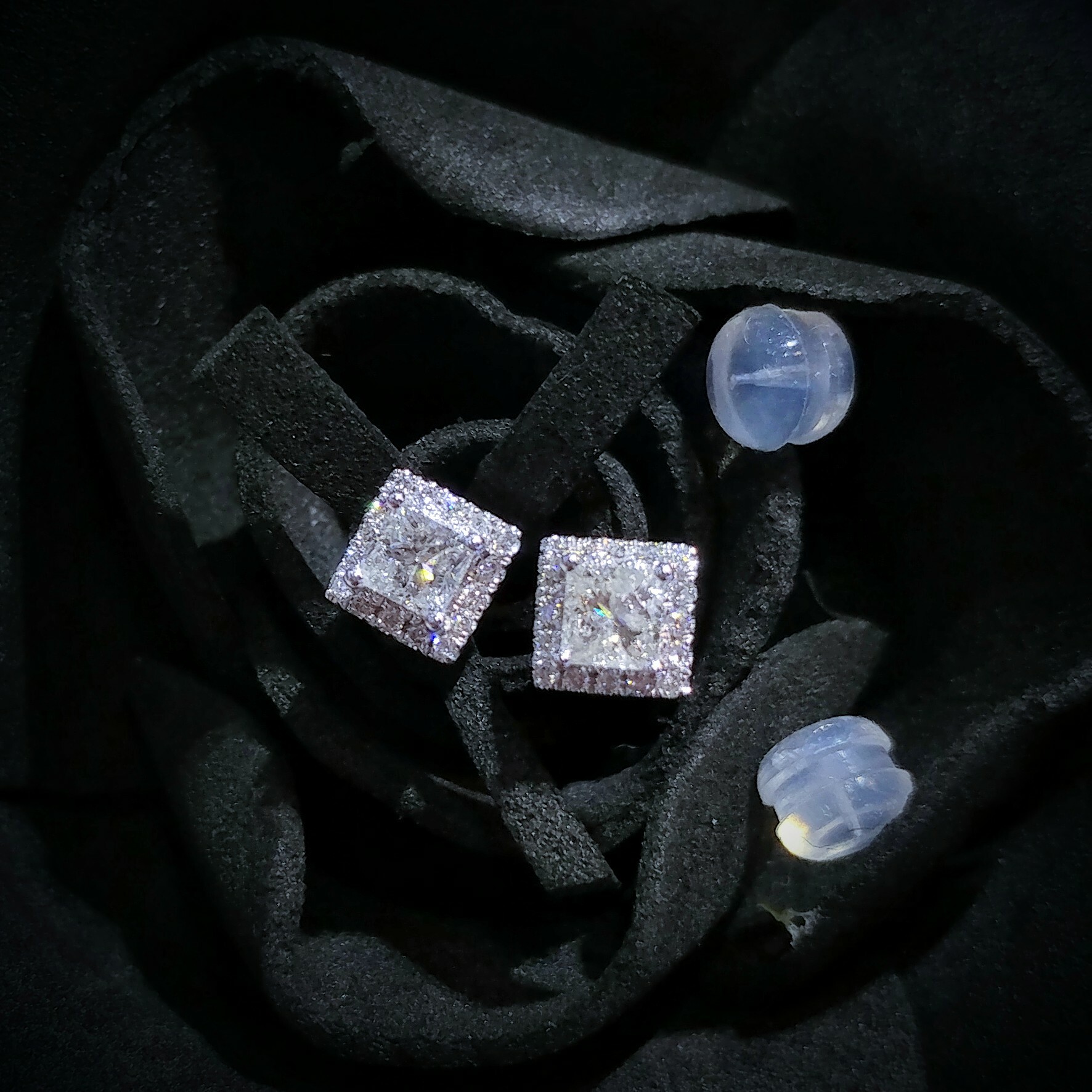 18K White Gold 0.53ct Diamond Earrings