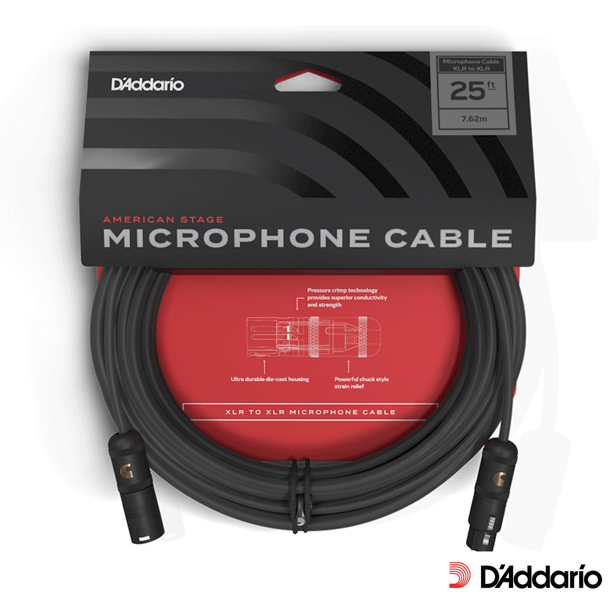 DAddario Planet Waves 美製麥克風線 PW-AMSM-25 25呎