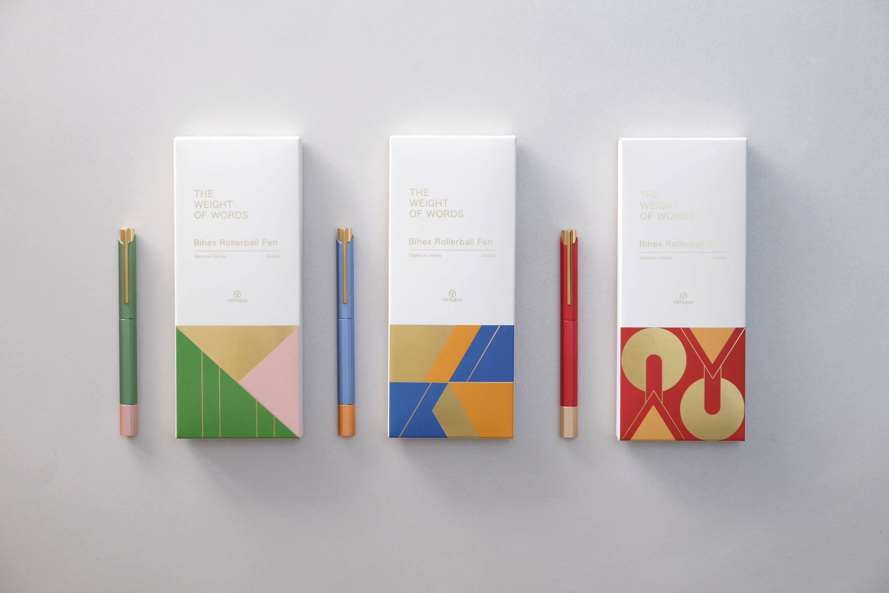 物外YSTUDIO風格核心系列雙六角鋼珠筆搭配全新包裝設計