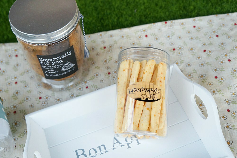 圓餅乾罐 點心罐 密封罐 裝飾貼紙 甜點罐 手作甜點罐