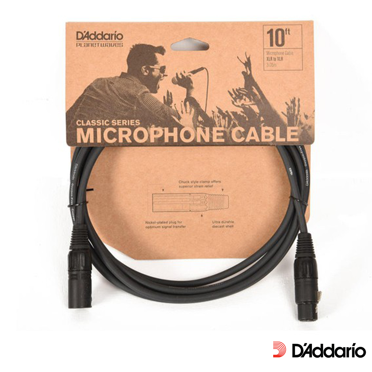 DAddario Planet Waves PW-CMIC-10 頂級麥克風線 10呎
