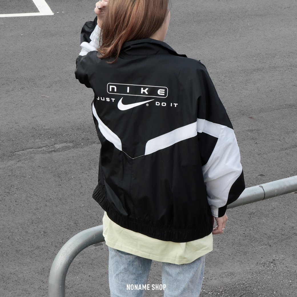 NIKE W NSW JKT WVN STREET 風衣 外套 拼接 撞色 黑白