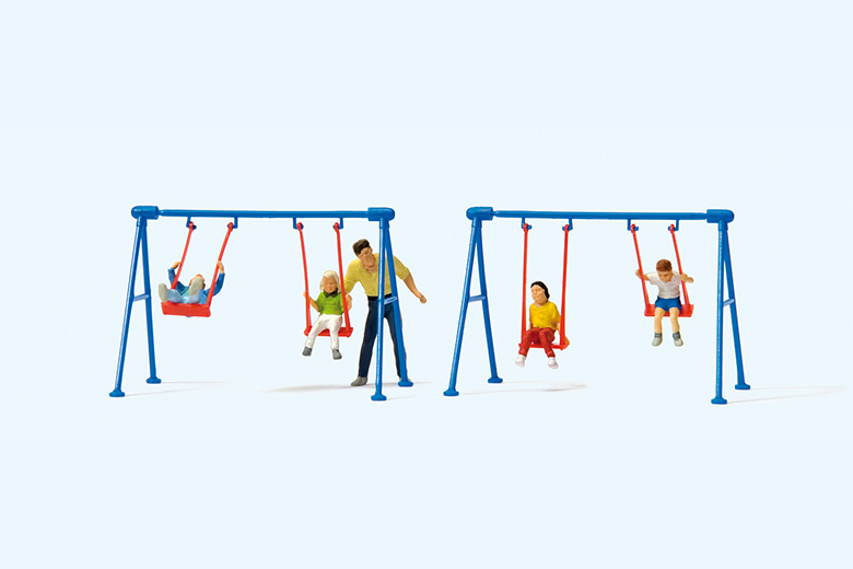 Preiser迷你小人 10630孩子們在鞦韆上