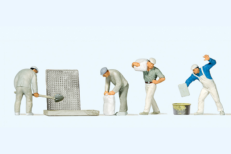 Preiser迷你小人 10654水泥工