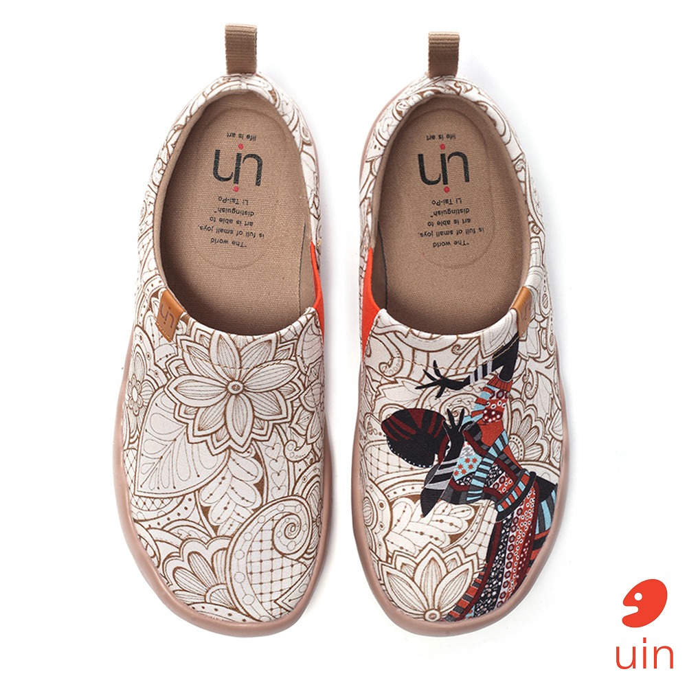 【 Uin 】西班牙原創設計 | 黑珍珠 女鞋 彩繪鞋 休閒鞋 懶人鞋