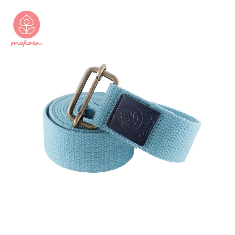 MUKASA 瑜珈伸展帶(湖水藍)-280cm   MUK-21563B