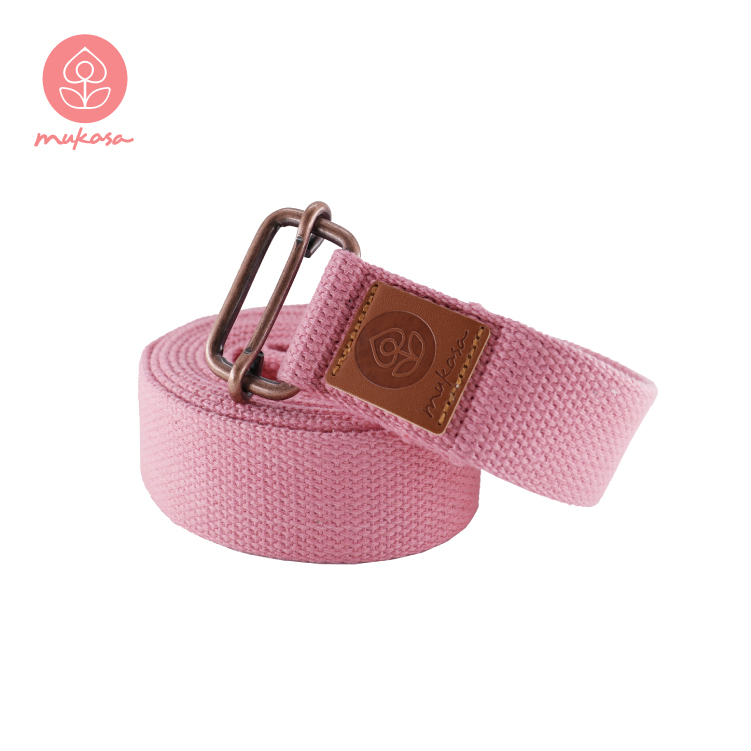 MUKASA 瑜珈伸展帶(莓果粉)-280cm  MUK-21564B