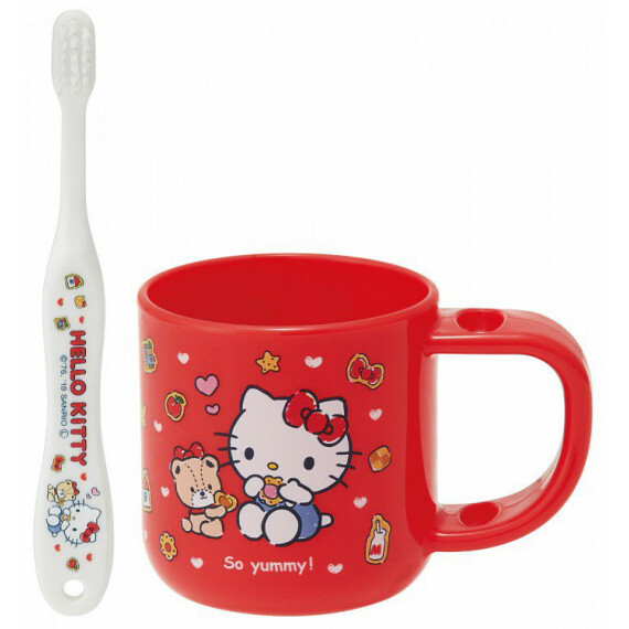 Skater 幼兒軟毛兒童牙刷連漱口杯 3-5歲用 Hello Kitty