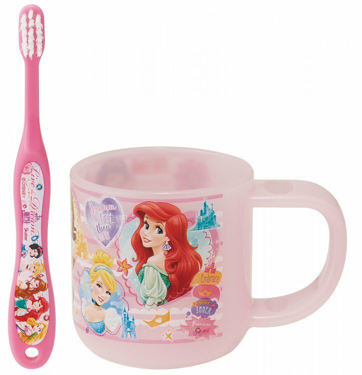 Skater 幼兒軟毛兒童牙刷連漱口杯 3-5歲用 迪士尼公主