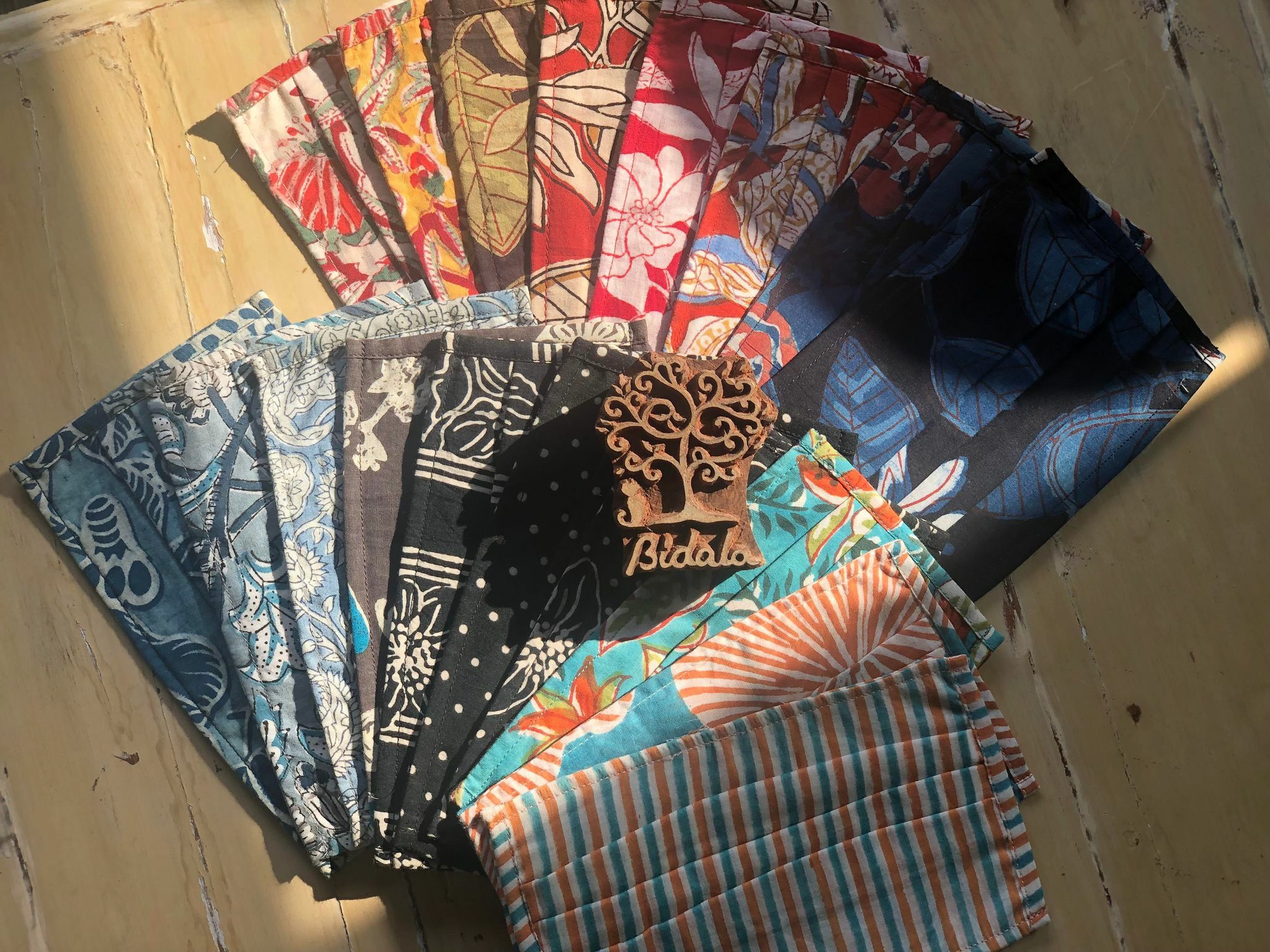 Bidala 純棉花布口罩套