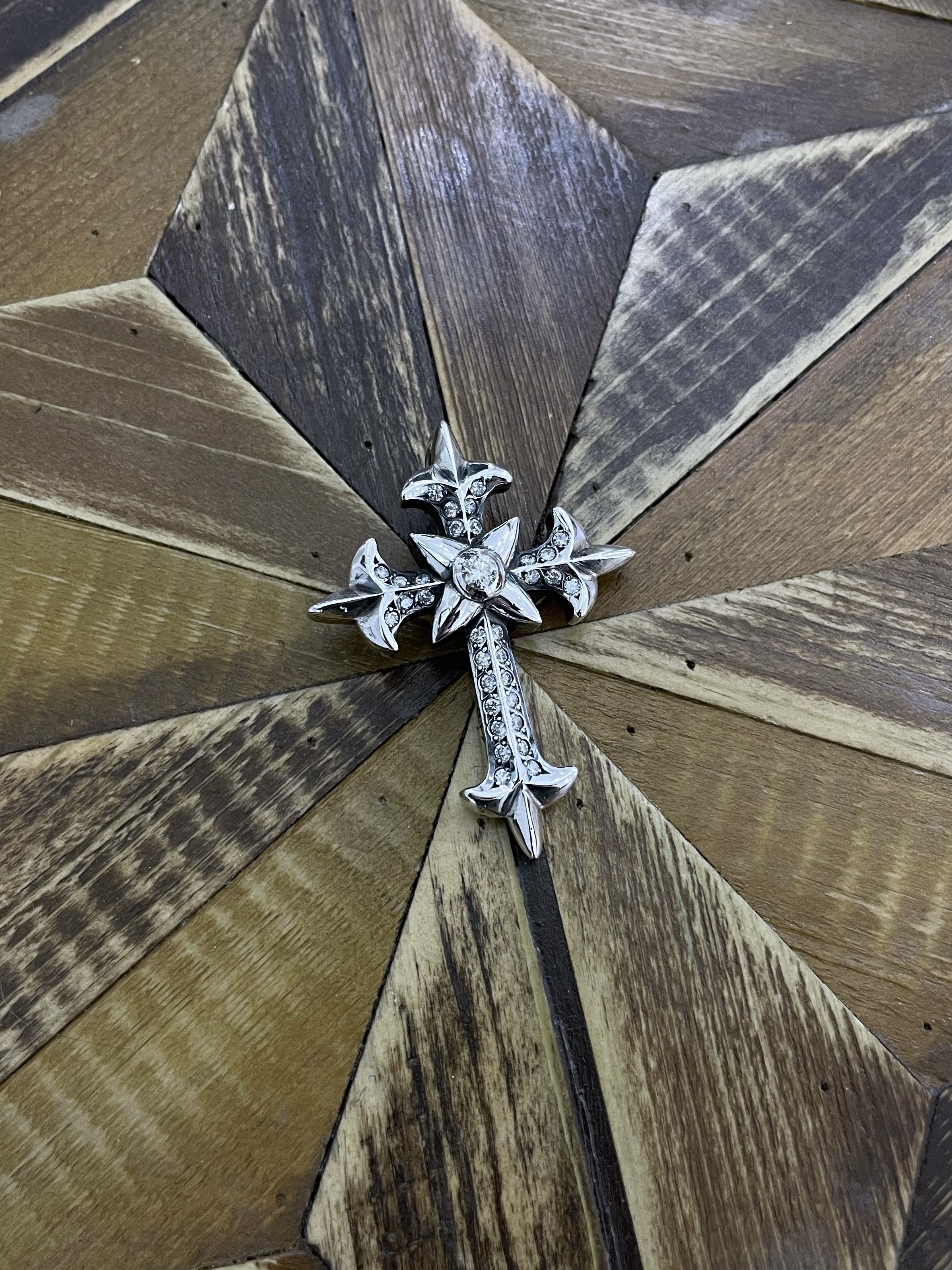 Spanish Cross Pendant w/ Full Diamonds