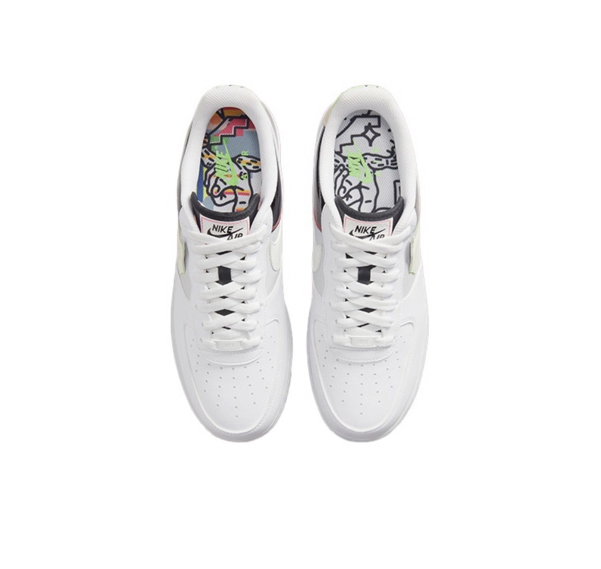 Nike Air Force 1 “Ghost Swoosh” 塗鴉 熱感應 白黑