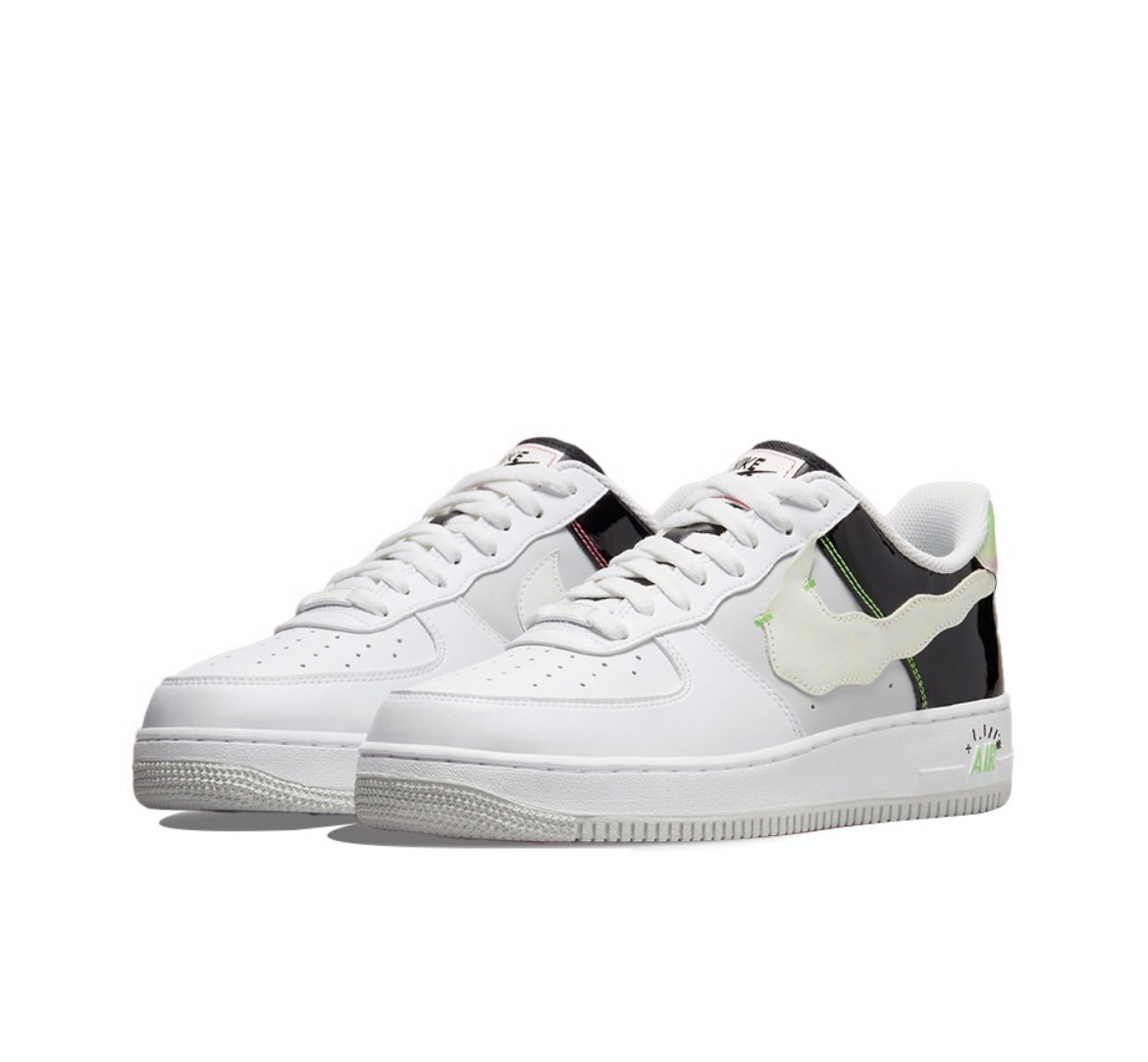 Nike Air Force 1 “Ghost Swoosh” 塗鴉 熱感應 白黑