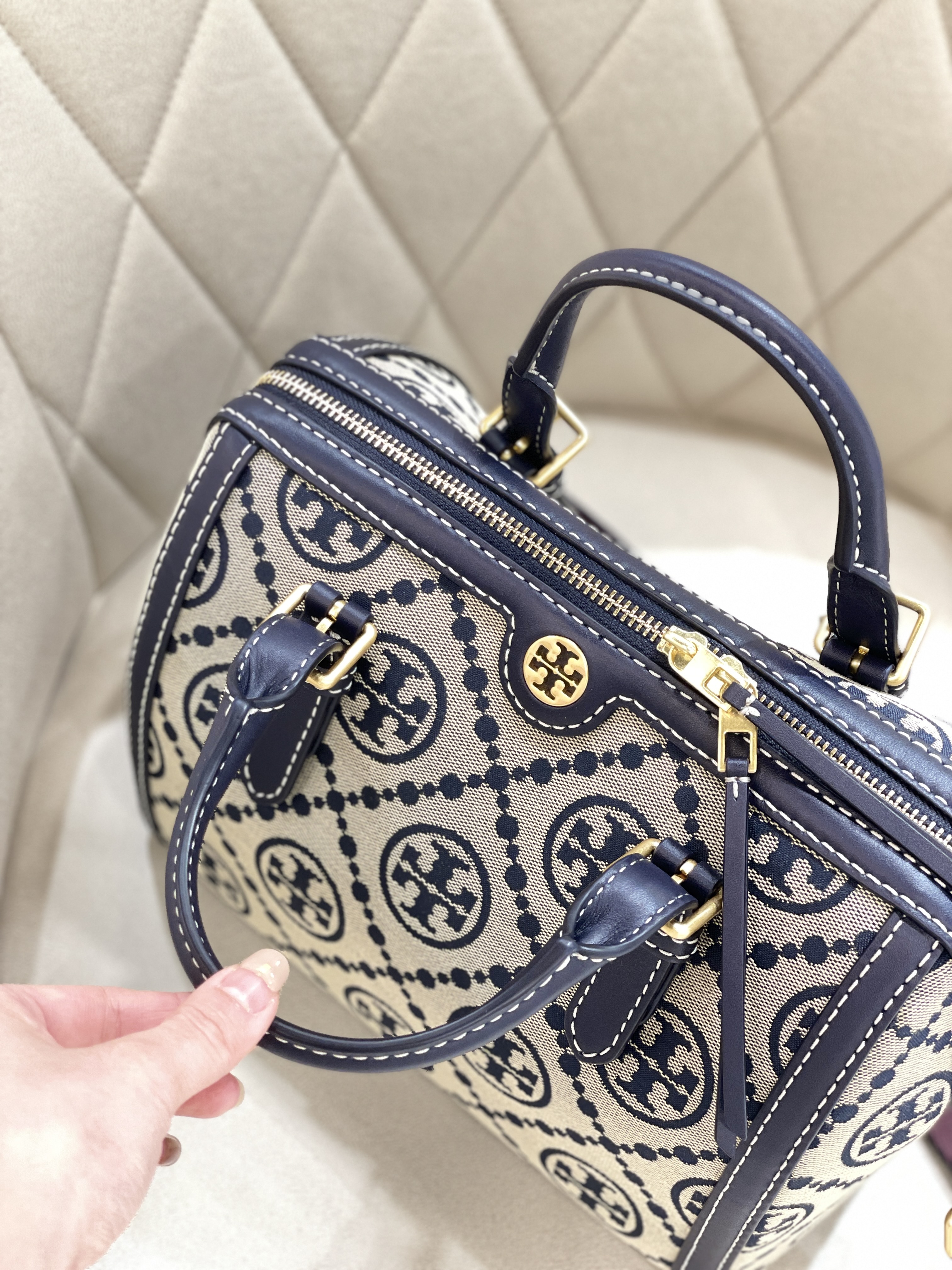 TORY BURCH T Monogram Barrel Bag