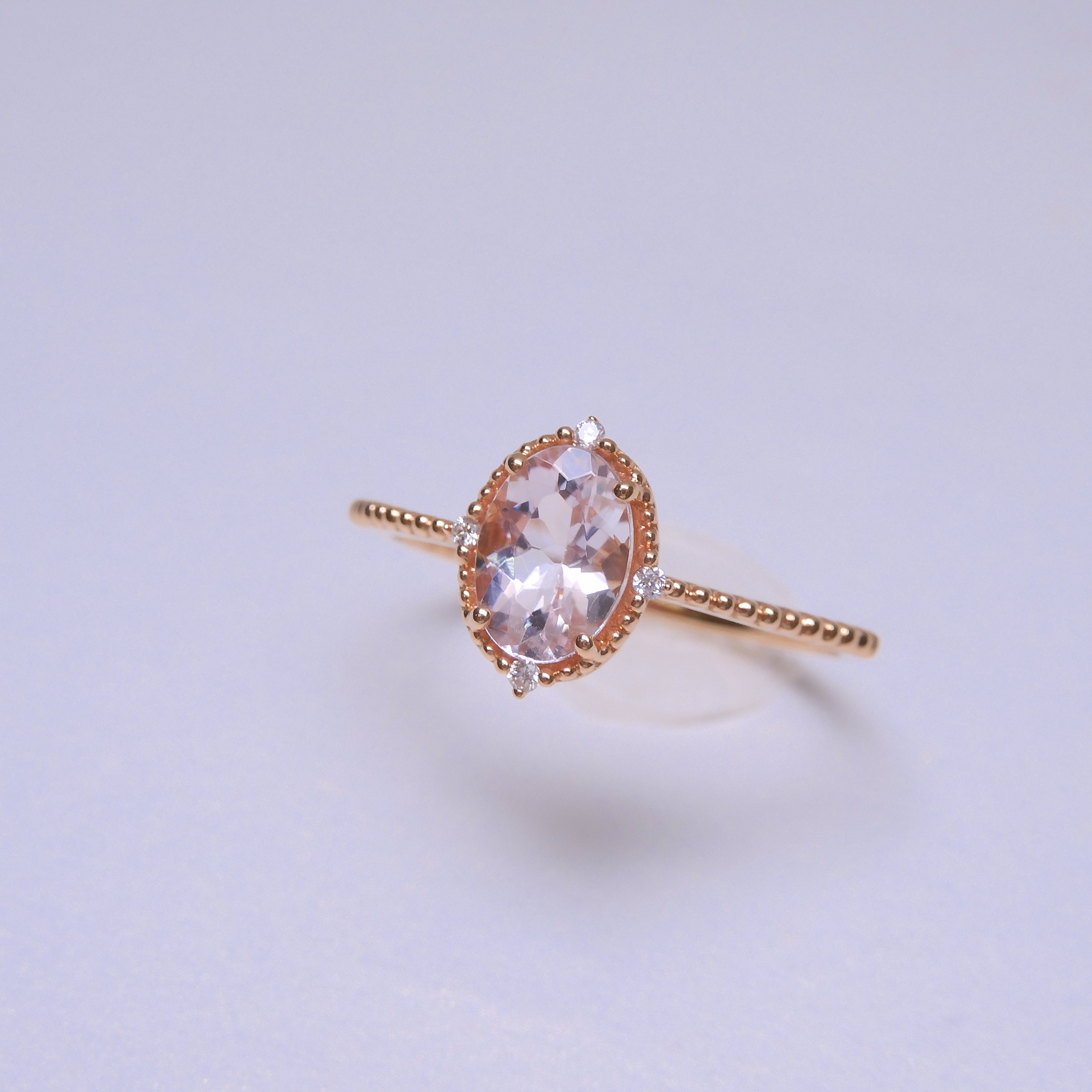 18K金 0.67ct 摩根石戒指