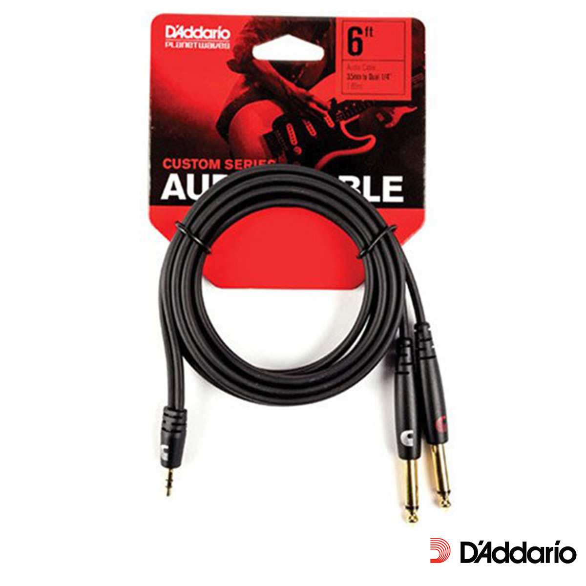 Daddario Planet Waves PW-MPTS-06 Y字導線 雙6.3TS對3.5TRS