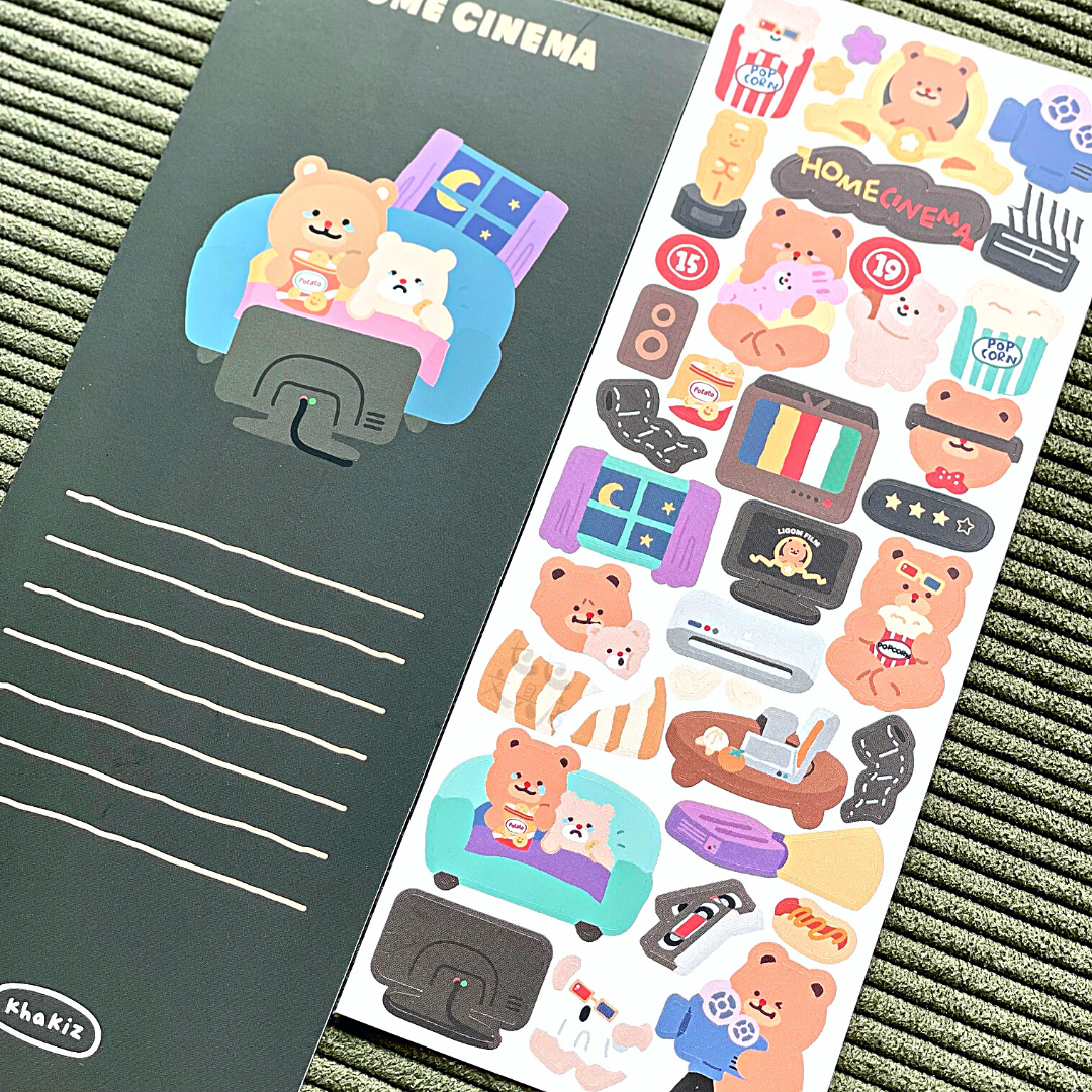 Khakiz Sticker－Home Cinema (Korean Stationery Brand)