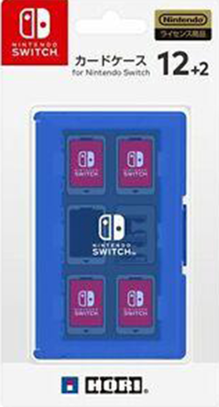 NS HORI 遊戲卡匣收納盒 12+2 藍
