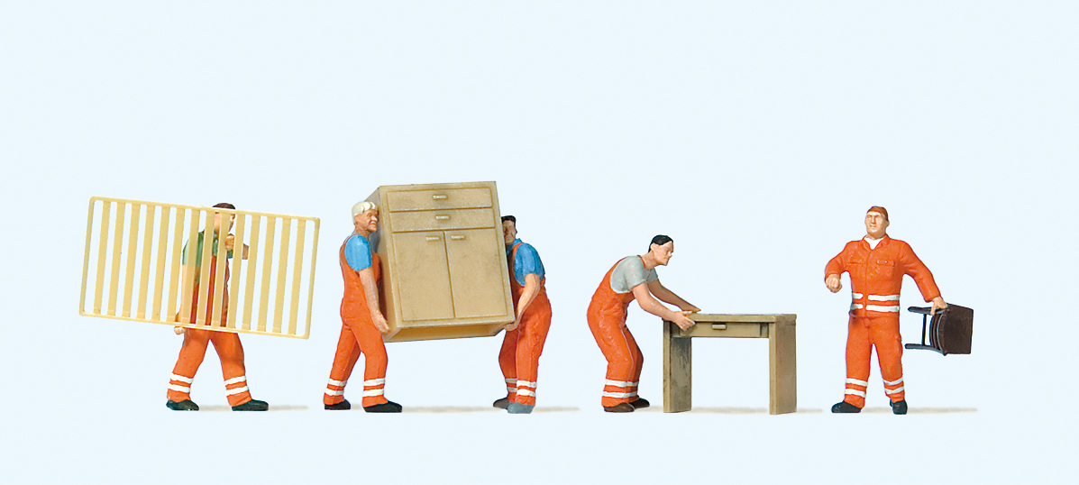 Preiser迷你小人 10714搬家工人