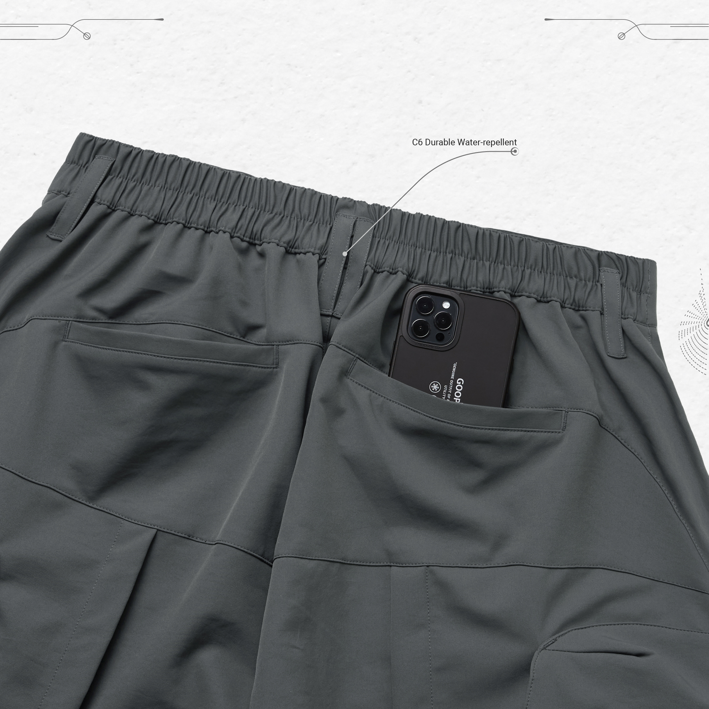 DP-4” Multi-Pocket Utility Shorts - Xenon-Gray