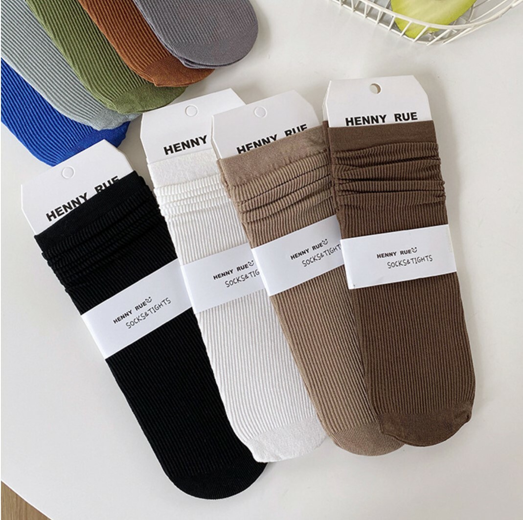 日本 HENNY RUE 2022年春夏新款 Basic 女裝短襪 | 一套三對  (逢星期日截單後7-14個工作天發貨)