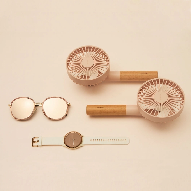 台灣 PROBOX｜UDDO 櫸木手持風扇-粉