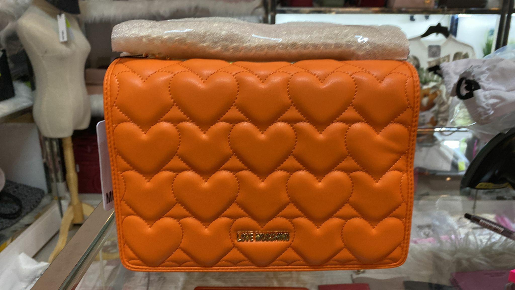 [S] LOVE MOSCHINO SHOULDER BAG, ORANGE JC4248PP0CKG0450, 8051578887724 FINAL SALE (SLM20)
