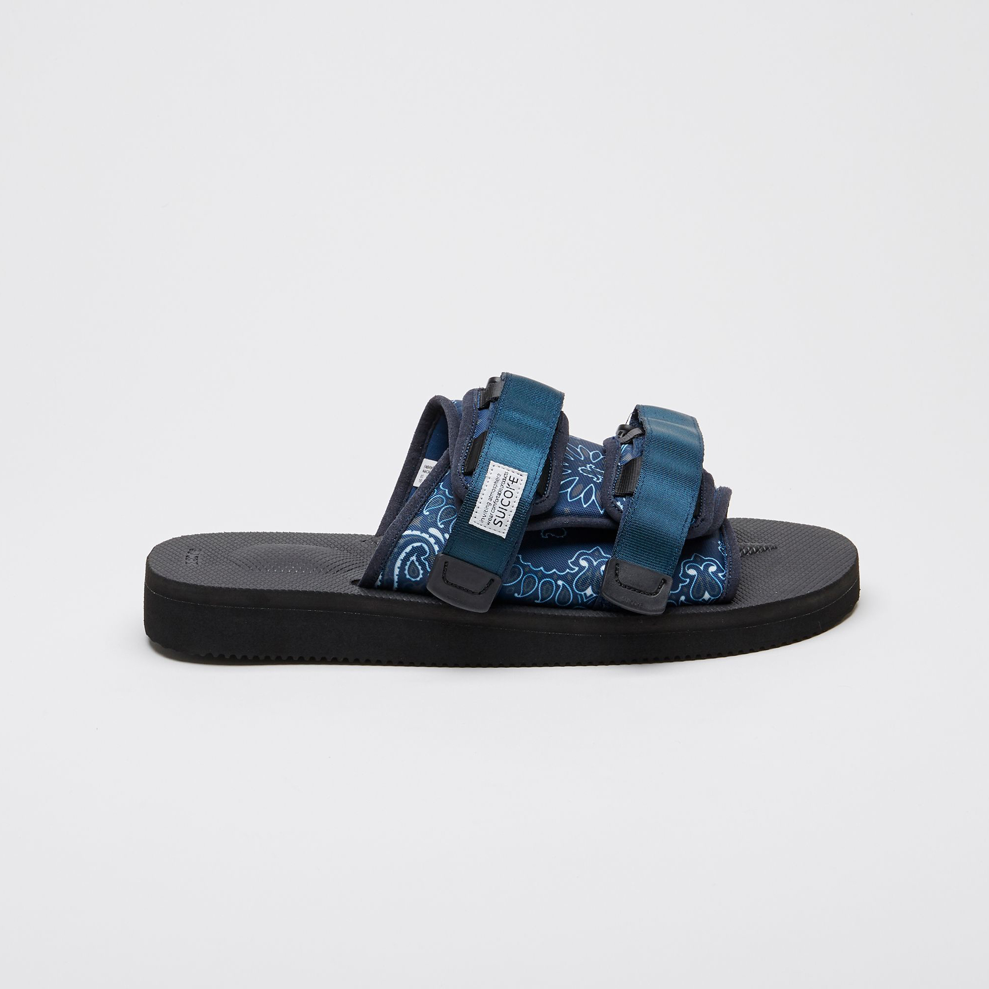 [出清商品售出無退換] SUICOKE MOTO-CAB-PT02 OG-056CPT02 海軍藍 變形蟲 腰果花 拖鞋 抗菌內裡 魔鬼氈【SK22056CPT2NY】