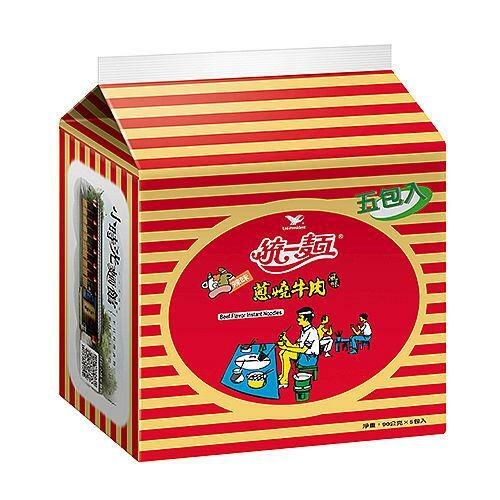 【統一麵】肉燥/鮮蝦/蔥燒牛肉/肉骨茶 風味泡麵 (5入裝)