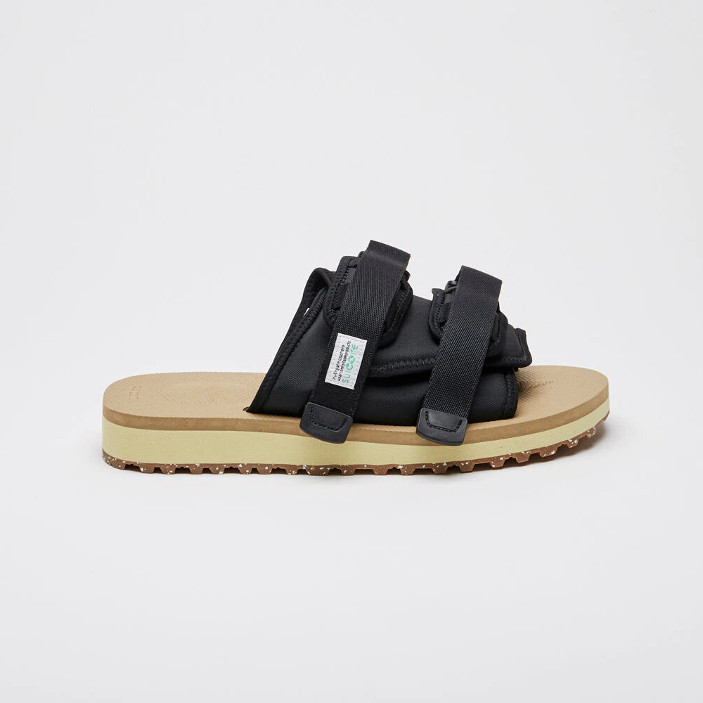 [出清商品售出無退換] SUICOKE MOTO-CAB-ECO OG-056ECO 黑沙色 潑墨底 Vibram 黃金大底 抗菌內裡 Cordura鞋面 魔鬼氈 拖鞋【SK22056CECOKE】
